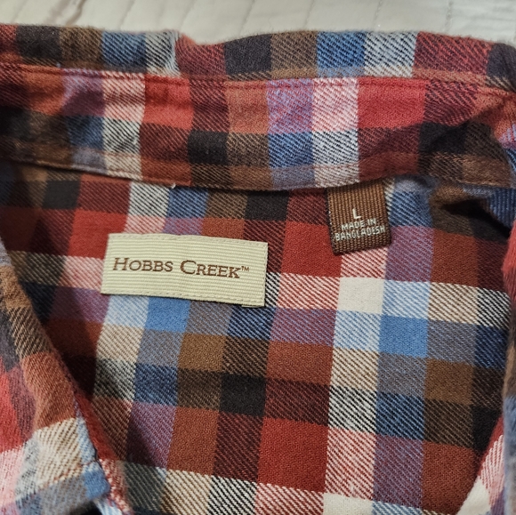 Hobbs Creek Men's Long Sleeve Button Up Flannel Shirt, Large - Picture 4 of 9